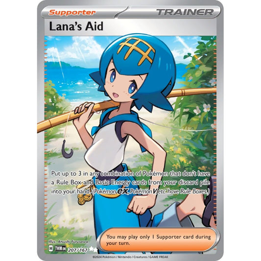 Lana's Aid Ultra Rare 207/167 Pokemon Card Game Twilight Masquerade