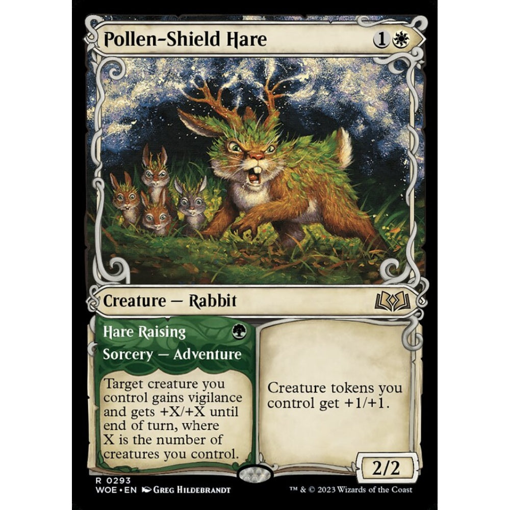Pollen-Shield Hare // Hare Raising, rare, 293, Magic the Gathering, Wilds of Eldraine