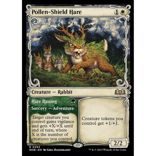 Pollen-Shield Hare // Hare Raising, rare, 293, Magic the Gathering, Wilds of Eldraine