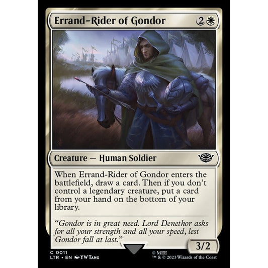 Errand-Rider of Gondor, common, 11, Magic the Gathering, The Lord of the Rings: Tales of Middle-earth