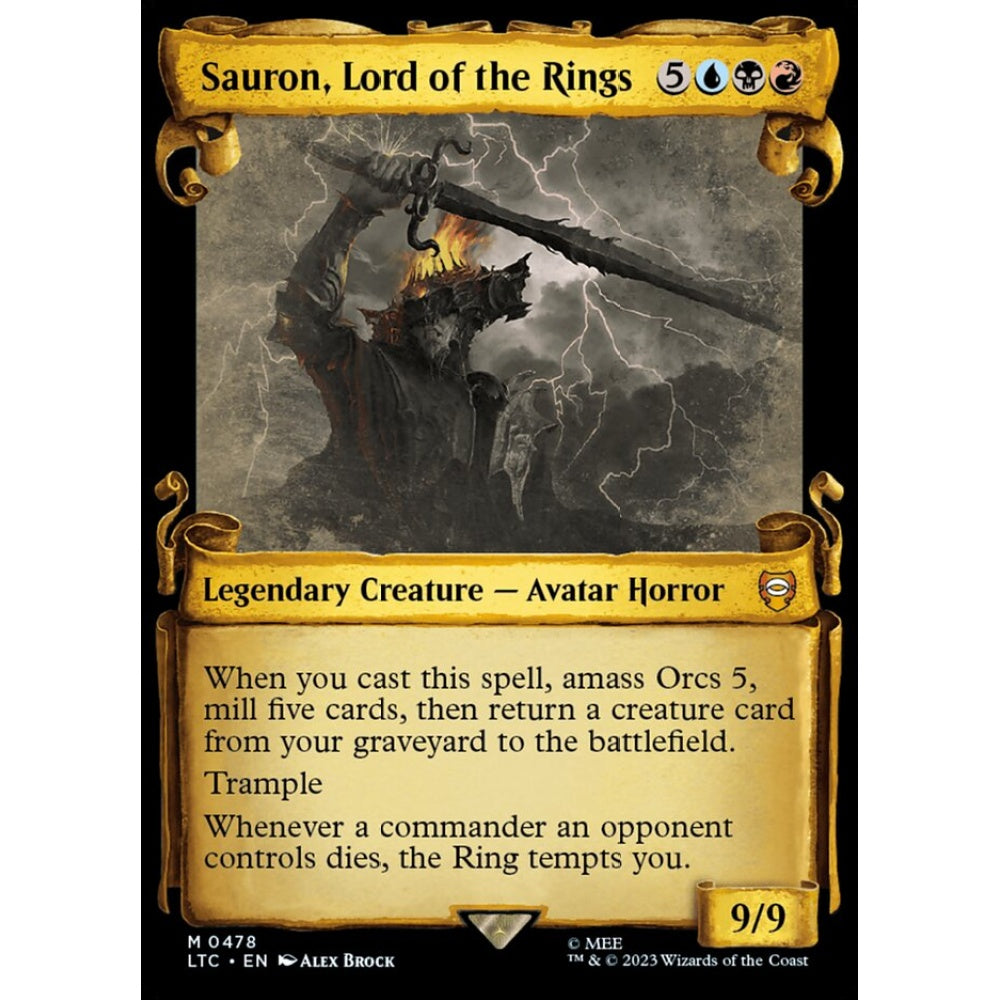 Sauron, Lord of the Rings, mythic, 478, Magic the Gathering, Tales of Middle-earth Commander