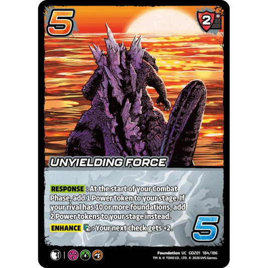 Unyielding Force GDZ01 184/186 GDZ01 Universus Godzilla: Reign of Kaiju Foundation UC