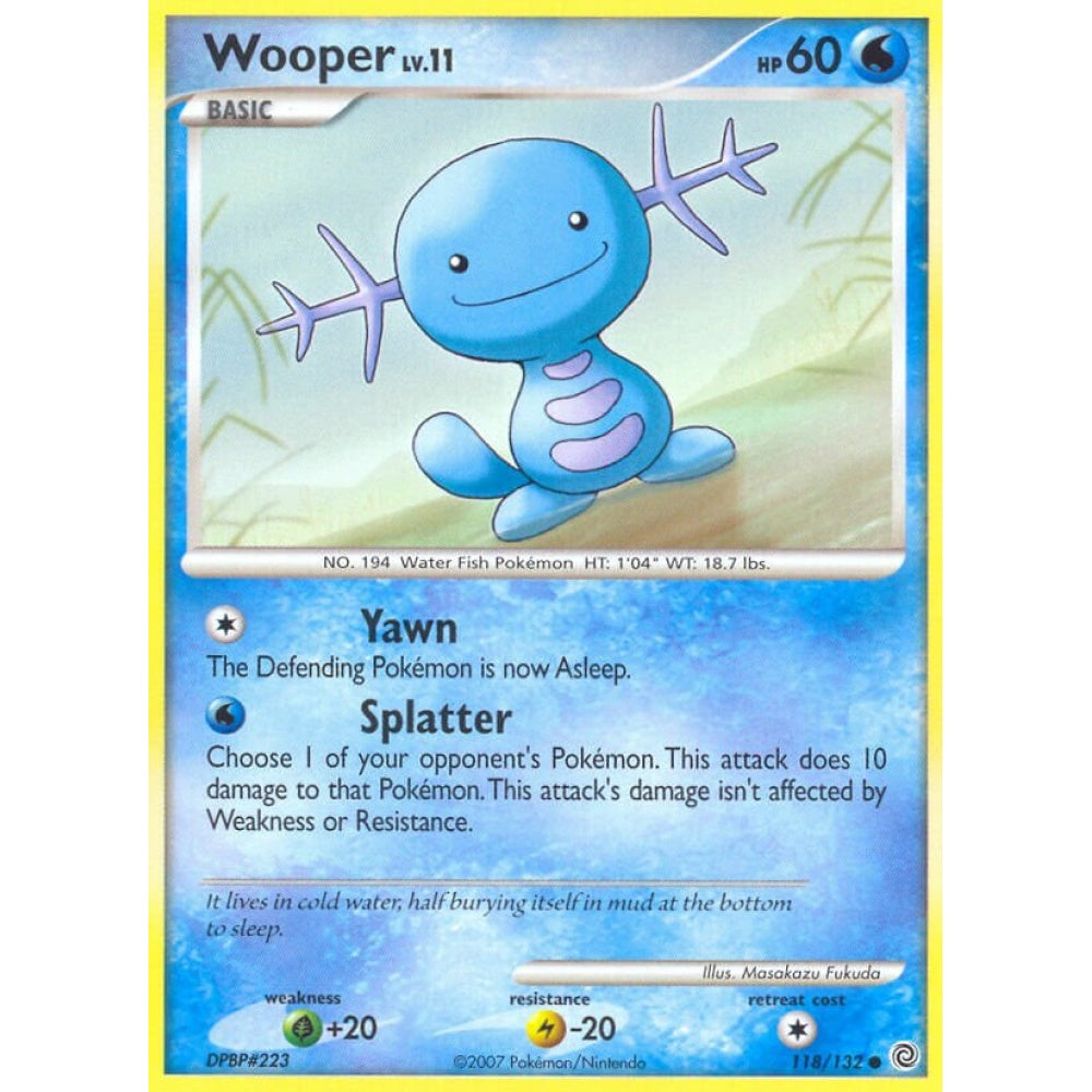 Wooper Common 118/132 Pokemon Card Game Secret Wonders