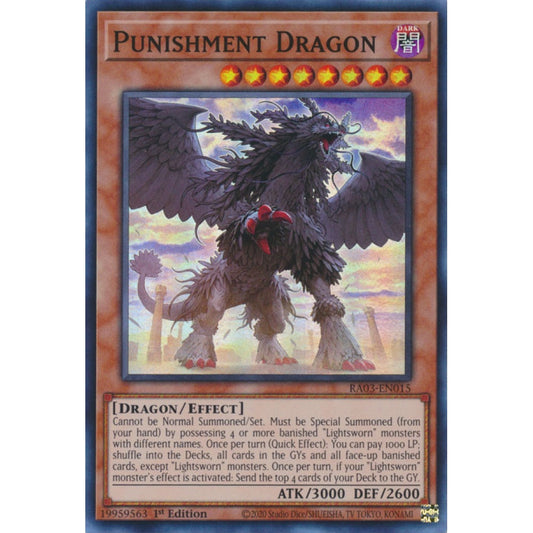 Punishment Dragon RA03-EN015 Super Super Rare Yu-Gi-Oh Quarter Century Bonanza in Art