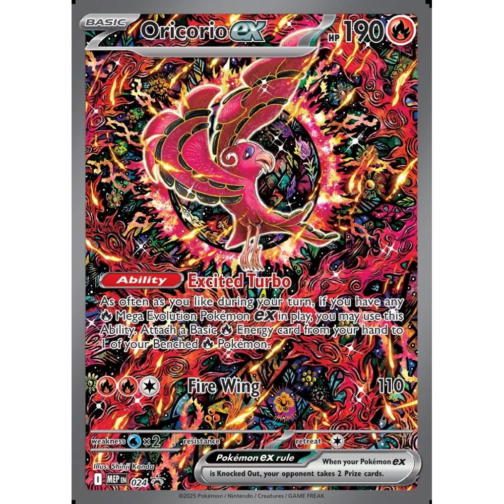 Oricorio ex Promo 24.0 Pokemon Card Game Mega Evolution Promos