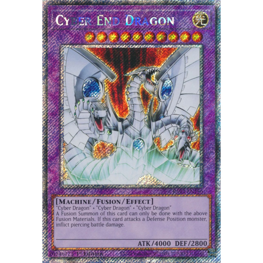 Cyber End Dragon RA03-EN156 Platinum Platinum Secret Rare Yu-Gi-Oh Quarter Century Bonanza in Art