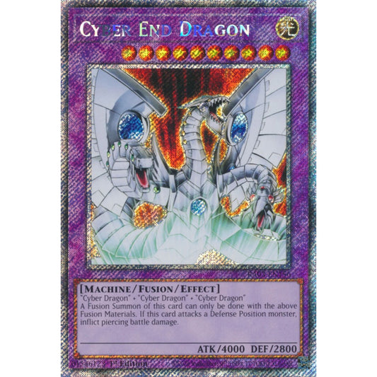 Cyber End Dragon RA03-EN156 Platinum Platinum Secret Rare Yu-Gi-Oh Quarter Century Bonanza in Art