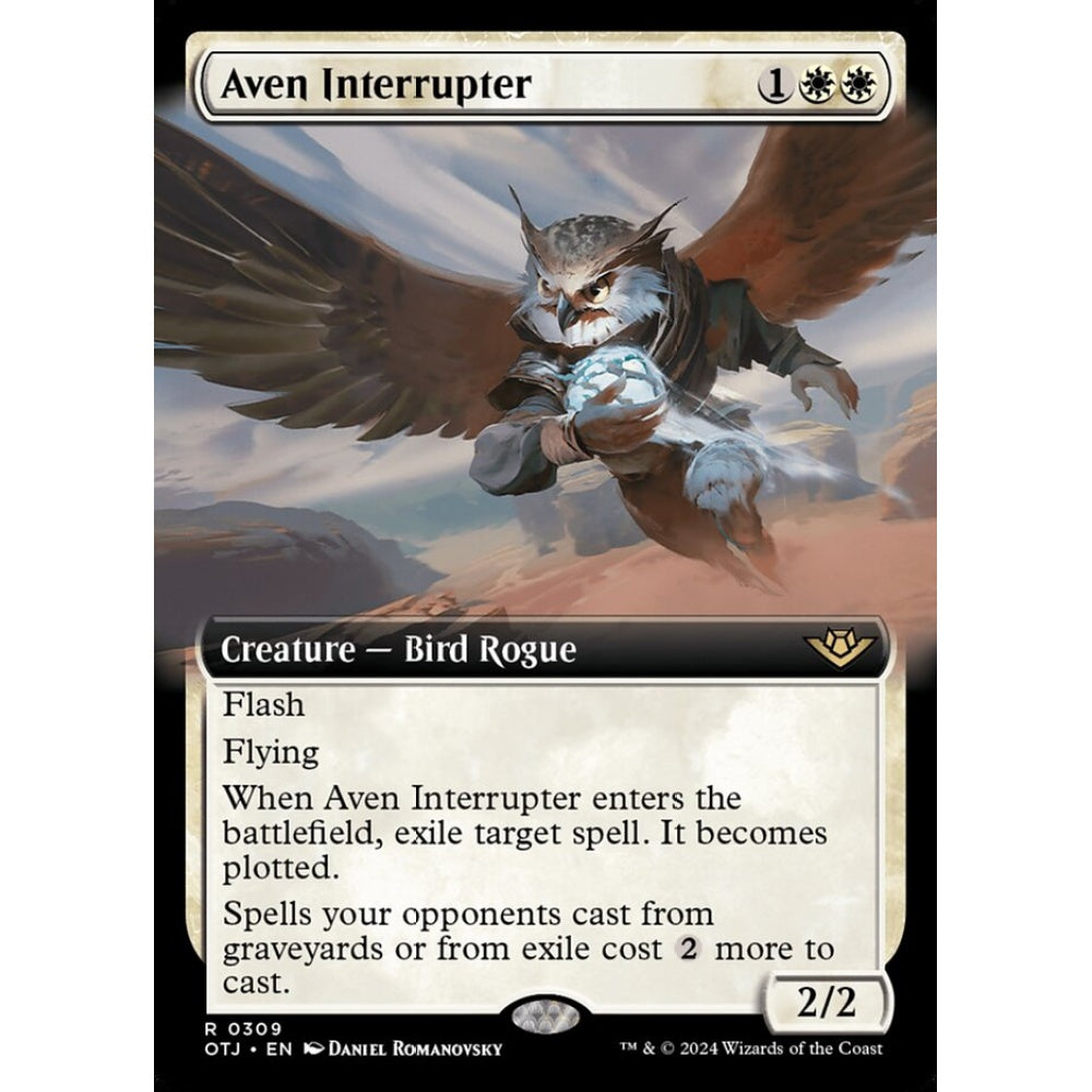 Aven Interrupter, 309, rare, Magic: The Gathering, Outlaws of Thunder Junction