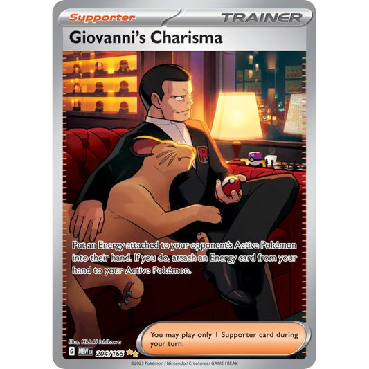 Giovanni's Charisma Special Illustration Rare 204/165 Pokemon Card Game Pokémon 151