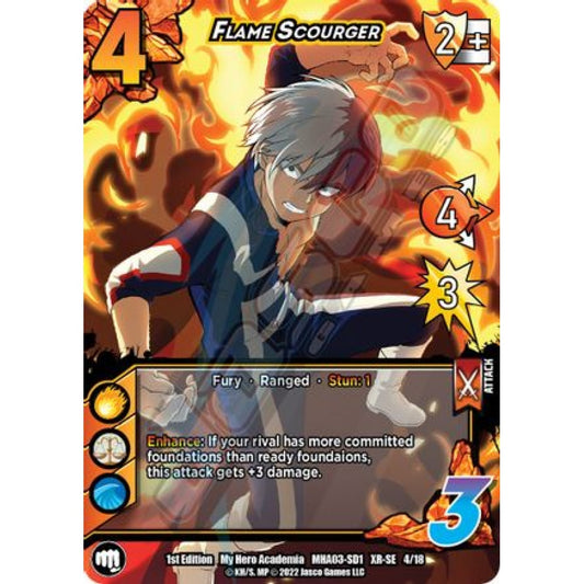 Flame Scourger, 4/18, XR-SE, UniVersus, MHA03 Heroes Clash