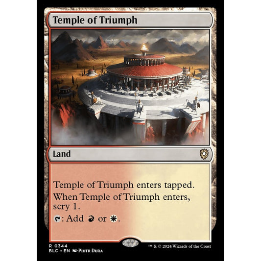 Temple of Triumph, 344, rare, Magic: The Gathering, Bloomburrow