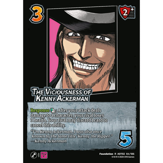 The Viciousness of Kenny Ackerman, 64/186, AOT02, Universus, Attack on Titan: Origins of Power, Foundation, R