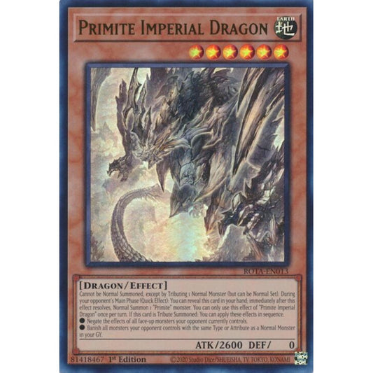 Primite Imperial Dragon ROTA-EN013 Ultra Yu-Gi-Oh Rage of the Abyss
