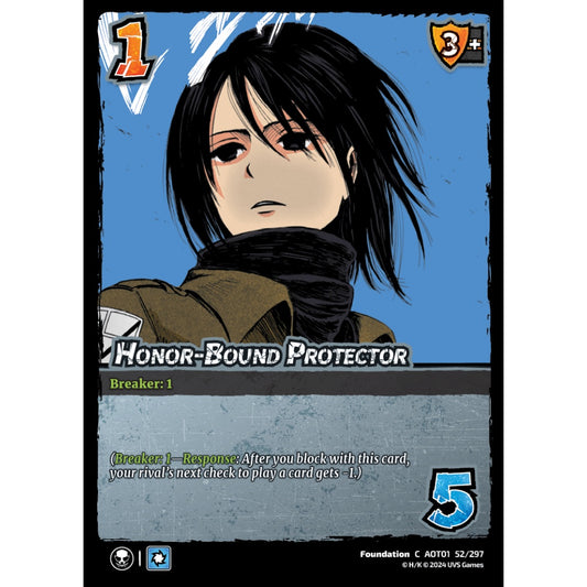 Honor-Bound Protector, 52/297, C, UniVersus, Attack on Titan: Battle for Humanity