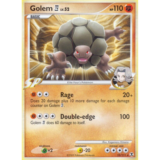 Golem E4 Rare 23/111 Pokemon Card Game Rising Rivals