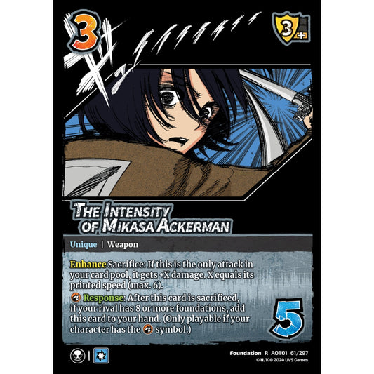 The Intensity of Mikasa Ackerman, 61/297, R, UniVersus, Attack on Titan: Battle for Humanity