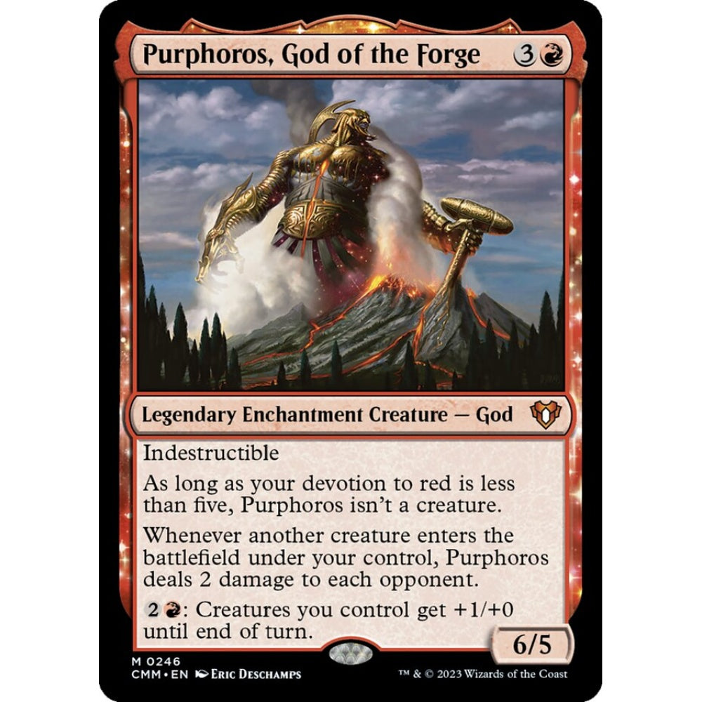 Purphoros, God of the Forge mythic 246 Magic the Gathering Commander Masters