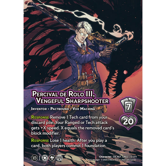 Percival de Rolo III, Vengeful Sharpshooter, 13/211, CR02, Universus, Critical Role: Heroes Of Exandria, Character, CH-ALT