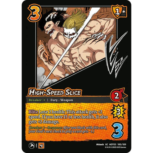 High-Speed Slice 100/189 AOT03 Universus Attack on Titan: Apocalypse Attack UC