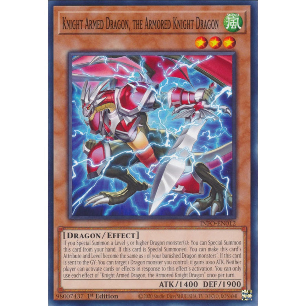 Knight Armed Dragon, the Armored Knight Dragon, INFO-EN012, Common, Yu-Gi-Oh!, The Infinite Forbidden