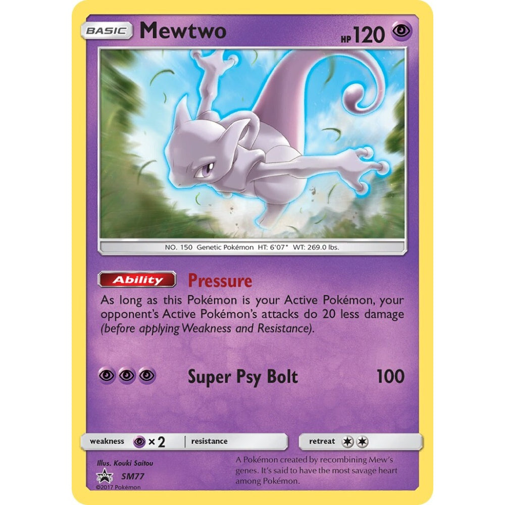 Mewtwo Promo SM77 Pokemon Card Game Sun & Moon Promos