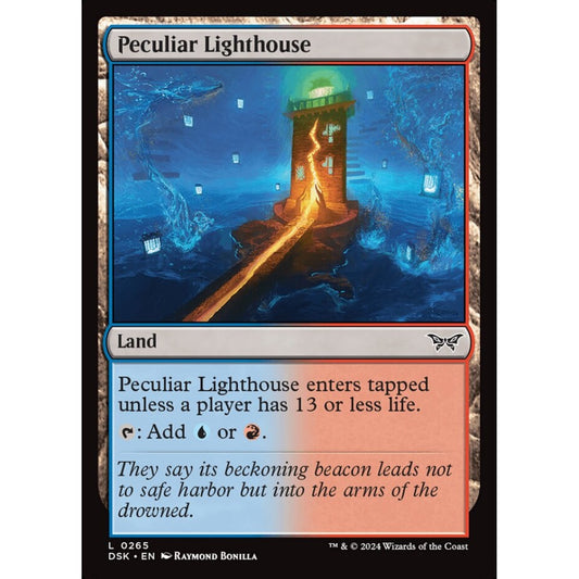 Peculiar Lighthouse, 265, common, Magic: The Gathering, Duskmourn: House of Horror