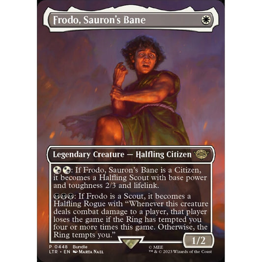 Frodo, Sauron's Bane, rare, 448, Magic the Gathering, The Lord of the Rings: Tales of Middle-earth