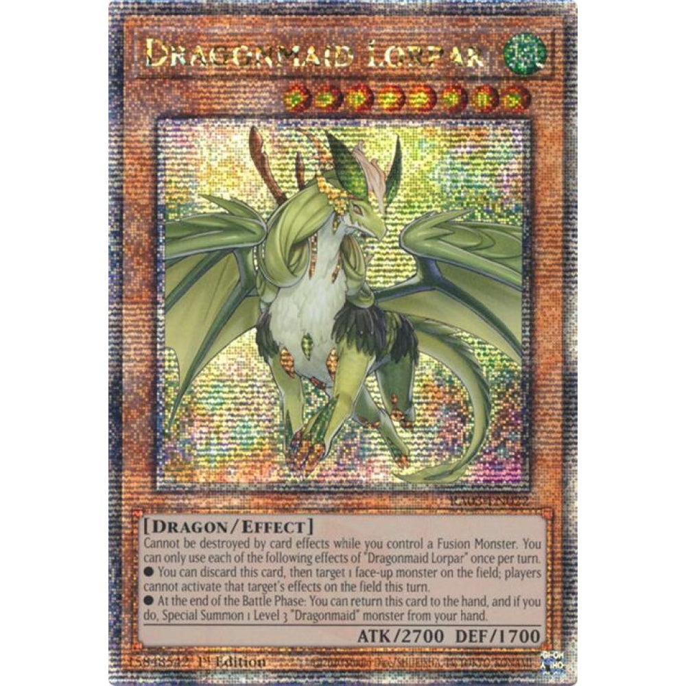 Dragonmaid Lorpar (Quarter Century Secret Rare) RA03-EN022 QCR Yu-Gi-Oh Quarter Century Bonanza