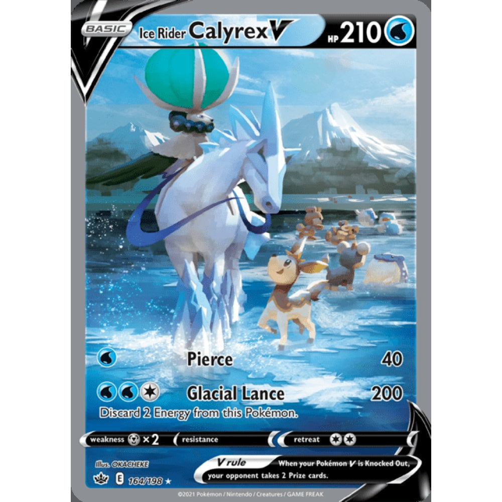 Ice Rider Calyrex V Full Art 164/198 Pokemon Card Game Chilling Reign
