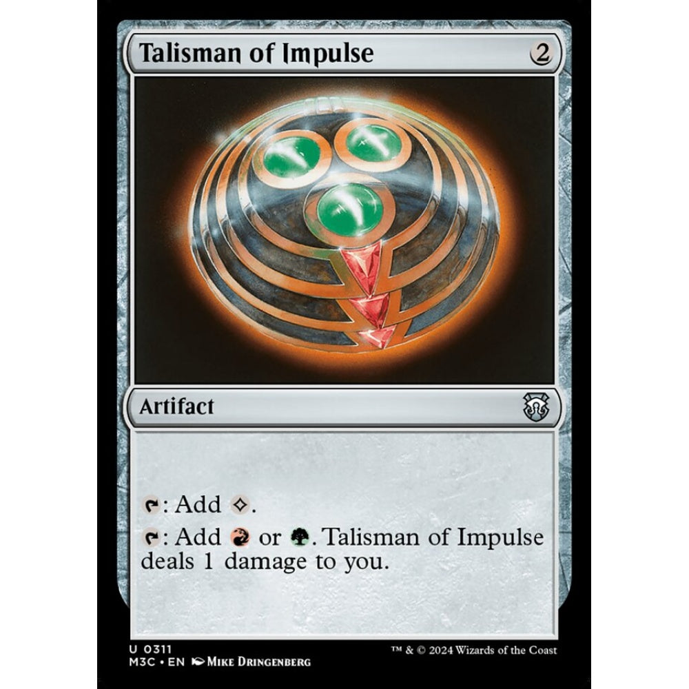 Talisman of Impulse, 311, uncommon, Magic: The Gathering, Modern Horizons 3