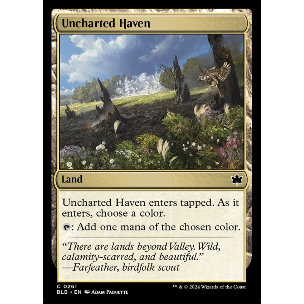 Uncharted Haven, 261, common, Magic: The Gathering, Bloomburrow