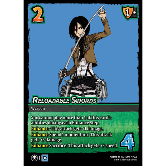 Reloadable Swords, 4/22, R, UniVersus, Attack on Titan: Battle for Humanity
