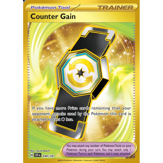 Counter Gain Hyper Rare 249/191 Pokemon Card Game Surging Sparks