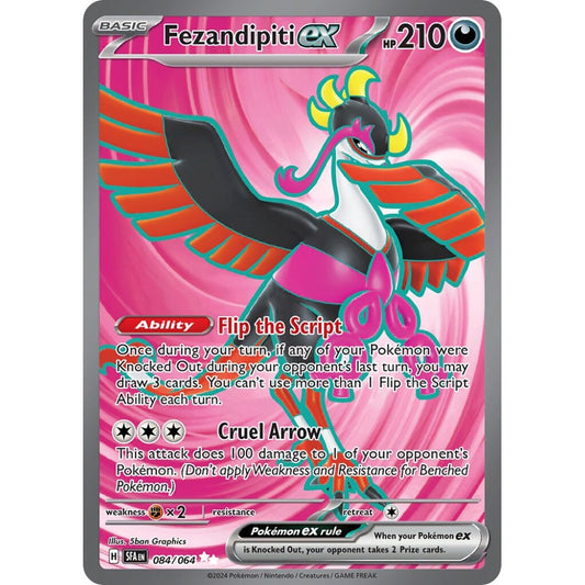 Fezandipiti ex Ultra Rare 084/064 Pokemon Card Game Shrouded Fable