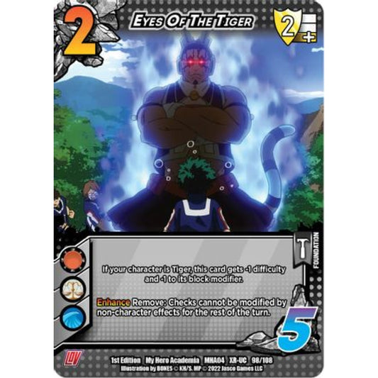 Eyes of the Tiger, 098/108, XR-UC, UniVersus, MHA04 League of Villains