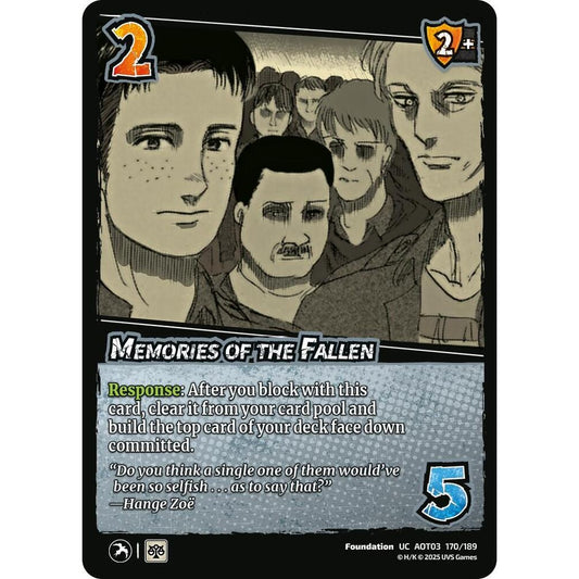 Memories of the Fallen 170/189 AOT03 Universus Attack on Titan: Apocalypse Foundation UC