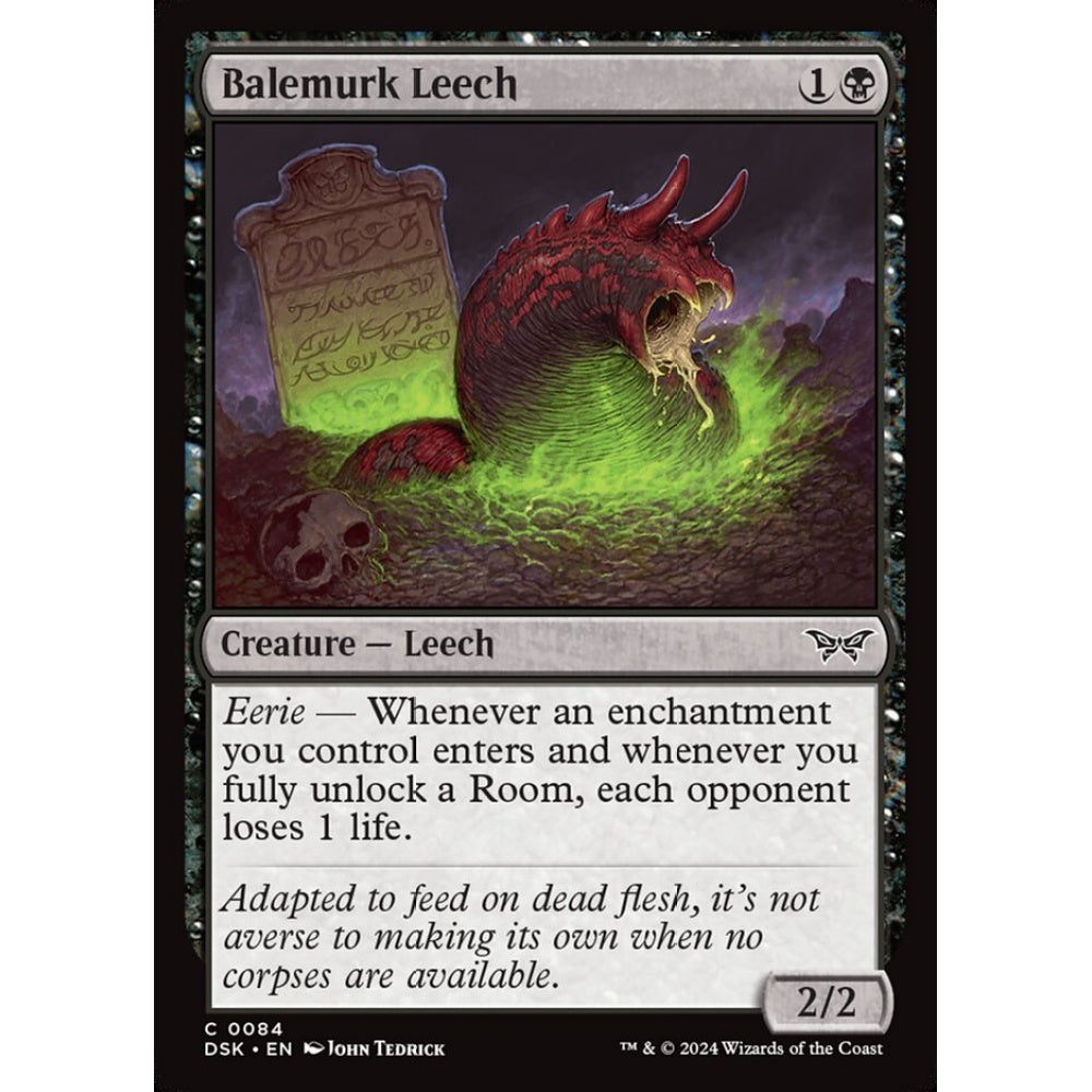 Balemurk Leech, 84, common, Magic: The Gathering, Duskmourn: House of Horror