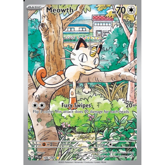 Meowth Illustration Rare 106/094 Pokemon Card Game Phantasmal Flames