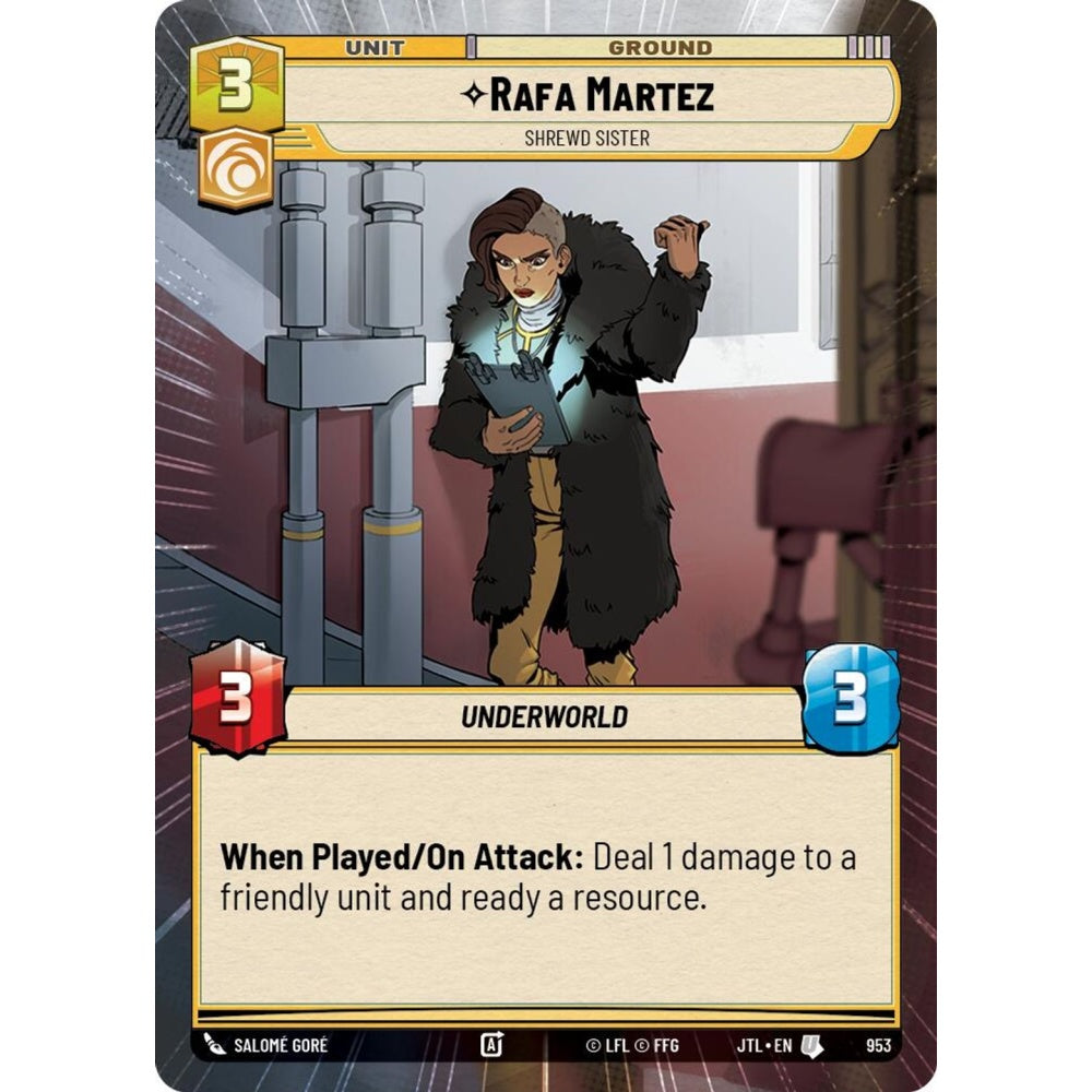 Rafa Martez, U, JTL 953) Hyperspace Foil, Star Wars Unlimited