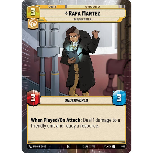 Rafa Martez, U, JTL 953) Hyperspace Foil, Star Wars Unlimited