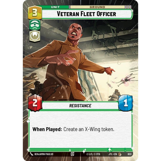 Veteran Fleet Officer, C, JTL 833) Hyperspace Foil, Star Wars Unlimited