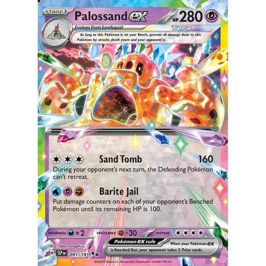 Palossand ex Double Rare 091/191 Pokemon Card Game Surging Sparks