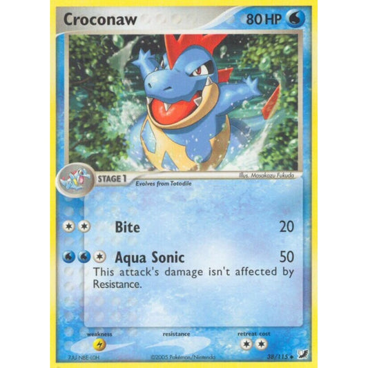 Croconaw Uncommon 38/115 Pokemon Card Game EX Unseen Forces