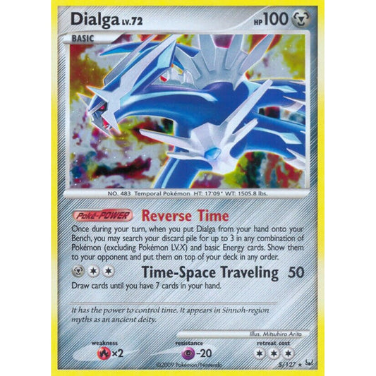 Dialga Rare Holo 5/127 Pokemon Card Game Platinum