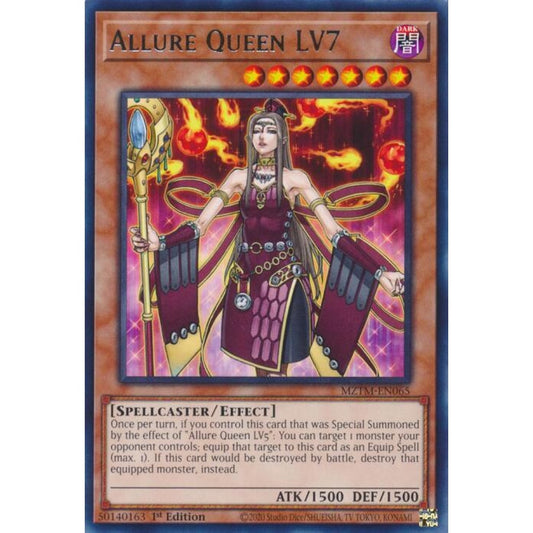 Allure Queen LV7 MZTM-EN065 Rare Yu-Gi-Oh Maze of the Master