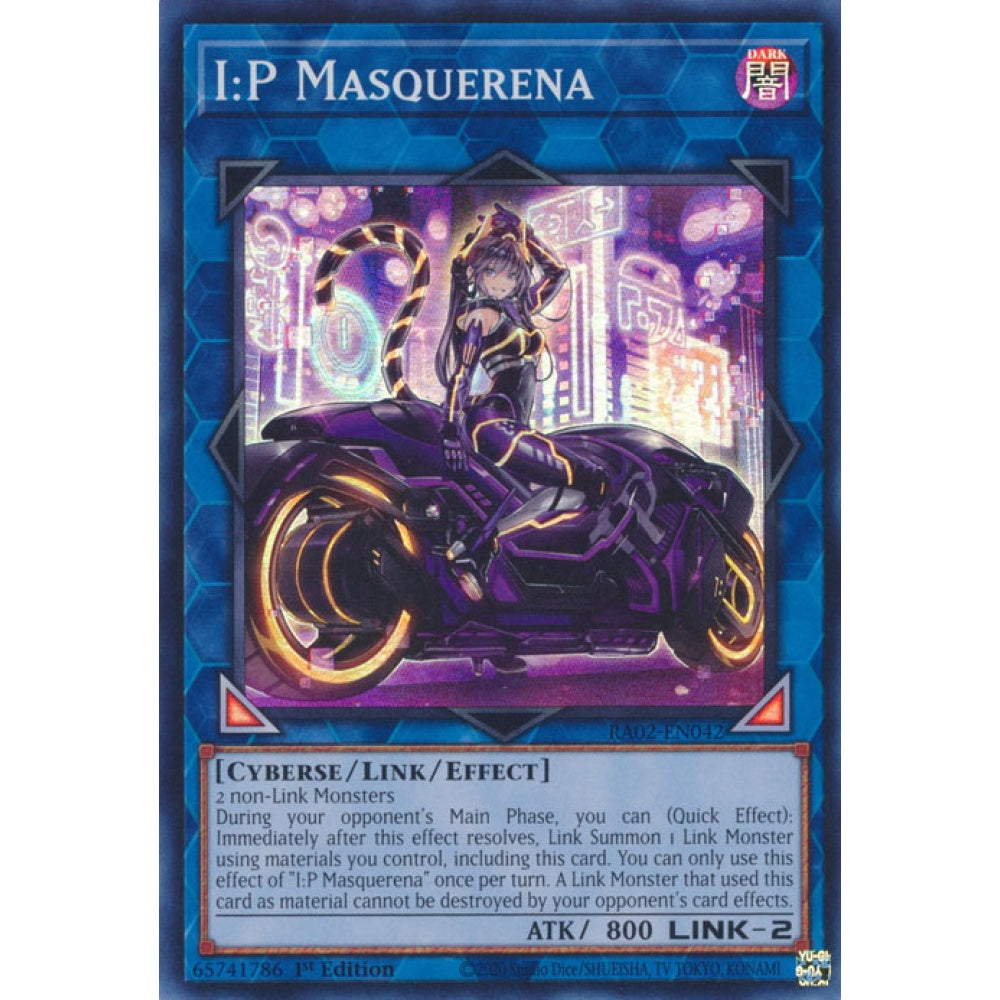 I:P Masquerena RA02-EN042 Secret Secret Rare Yu-Gi-Oh 25th Anniversary Rarity Collection II in Alt-Art Art