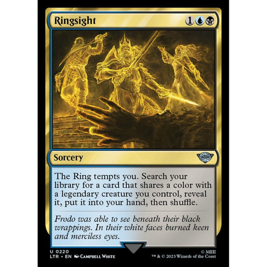 Ringsight, uncommon, 220, Magic the Gathering, The Lord of the Rings: Tales of Middle-earth