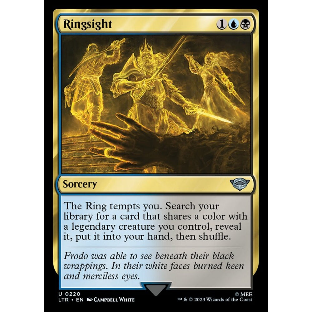 Ringsight, uncommon, 220, Magic the Gathering, The Lord of the Rings: Tales of Middle-earth