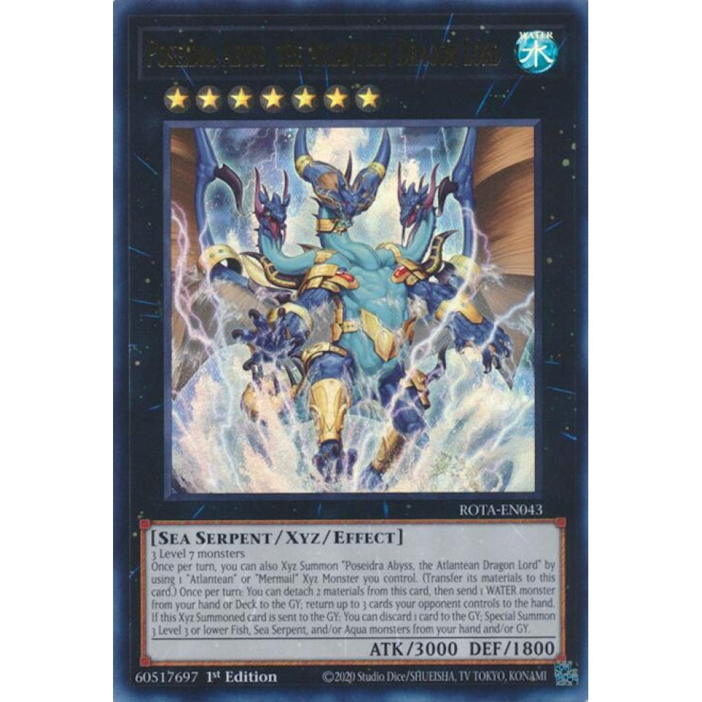 Poseidra Abyss, the Atlantean Dragon Lord ROTA-EN043 Ultra Yu-Gi-Oh Rage of the Abyss