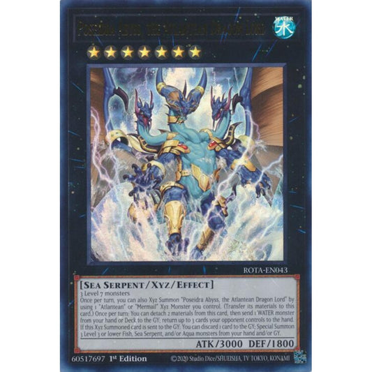Poseidra Abyss, the Atlantean Dragon Lord ROTA-EN043 Ultra Yu-Gi-Oh Rage of the Abyss